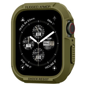 yzSpigen Apple Watch P[X 45mm | 44mm y Apple Watch 9 / 8 / 7 / SE2 / SE / 6 / 5 / 4 Ή z  Ռ z ^tlXfUC 菝 h~ ϏՌ یJo[ MbhEA[}[ 062CS26015 (I