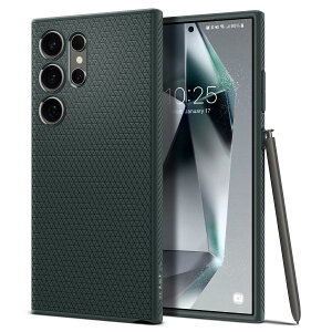 【送料無料】Spigen Galaxy S24 Ultra ケース 耐衝撃 SC-52E | SCG26 TPU ソフトケース 米軍MIL規格取得 カメラ保護 傷防止 衝撃吸収 Qi充電 ワイヤレス充電 リキッド・エアー ACS07288 (アビスグリーン)