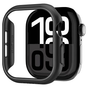 yzSpigen Apple Watch 10 P[X 46mm AppleWatch10 Ή  Ռ z ȒPȎt ^ Vv X y یJo[ AbvEHb`P[X VEtBbg ACS08601 (ubN)