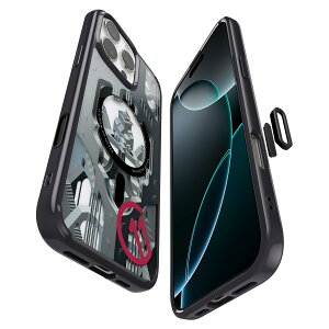 【送料無料】Spigen 【c11 シリーズ Navigator エディション】iPhone 16 Pro Max ケース MagSafe対応 カメラコントロール対応 立体的プリント ストラップホール 米軍MIL規格 ウルトラ・ハイブリッドT・マ
