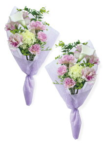 【送料無料】【 造花 お墓用 国内製造 mamawreath 】 仏花 花束 お供え花 墓前用 お彼岸 お盆 墓参り 左右対称 一対 2束組 菊 墓花 大 墓用 お供え 花 アレンジメント ハンドメイド (高さ40cm×幅21cm