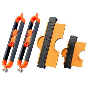 【送料無料】Archnote 型取りゲージ ロック付き 型どりゲージ コンターゲージ 曲線定規 diy 工具 4点 セット