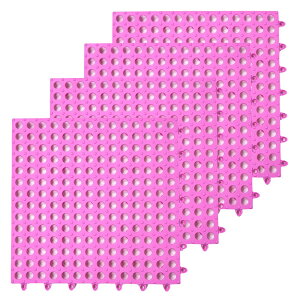 【送料無料】AllBright ラビットケージすのこ うさぎ すのこ マット 床材 飼育ケージ モルモット チンチラ 小動物 30×30cm 4枚セット (ピンク)