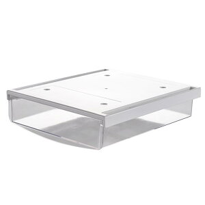 【送料無料】AllBright 机下収納ボックス 引き出し 収納ボックス 机下 収納 食器 小物 後付け 小物入れ デスク下 (ホワイト, 1個)