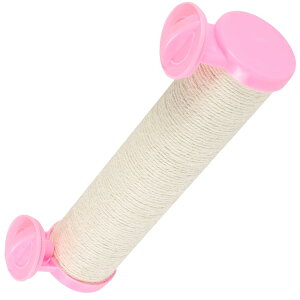 【送料無料】AllBright 爪研ぎポール タワー 爪研ぎ 一人遊び ストレス解消 ケージ用 おもちゃ付き 猫 31cm (ピンク)