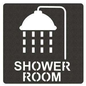 【送料無料】AllBright ピクトグラム シート ステッカー ピクトサイン 立体 ルームサイン ドアサイン マーク (シャワールーム)