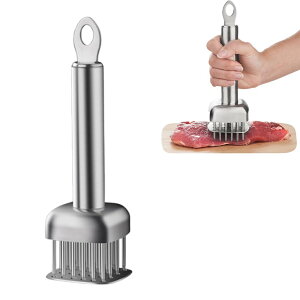 【送料無料】Asdays ミートテンダー 肉の筋切り器 ミートテンダライザー 肉たたきハンマー 調理器具 ミートソフター ステンレス製 (四角形)