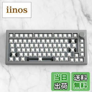 【送料無料】DrunkDeer A75 ラピッドトリガー メカニカルキーボード アルミニウムケース TKL 磁気スイッチ コンパクト 82キー 有線 RGB キーキャップなし ノブ付き スペースグレー