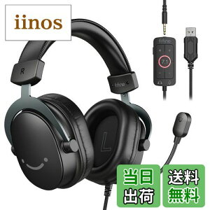 yzFIFINE Q[~OwbhZbg 7.1TEhTEh L 3.5mm/USBڑ 50mmhCo[ ESw}CNt PC/X}z/Nintendo Switch/PS4/PS5ɑΉ ʒ߉\ ^ Q[ 