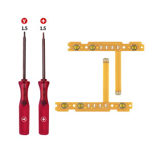 【送料無料】Mcbazel 交換用 NS Switch SR/SL左右同期ボタンリボンフレックスケーブルセット NS Switch Joy-Conコントローラ修理用スペアパーツ ジョイコン修理パーツ-修理ツール付き