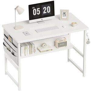 【送料無料】YeTom 机 pcデスク ラック付きデスク パソコンデスク つくえ 幅100cm×奥行50cm 収納袋付き 勉強机 デスク 下棚付きデスク 学習デスク 学習机 省スペース 収納 在宅ワーク デスク 事