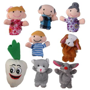 24�s�[�X/�� Finger Puppets Fairy Tale Hare Tortoise Educational Toys , �}���`�J���[2