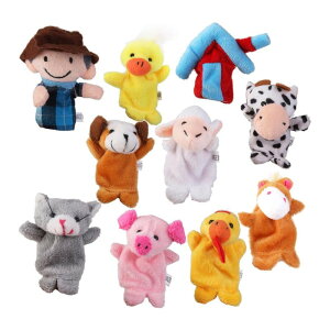 13�s�[�X/�� Goldilocks Bears&Little Pigs Finger Puppets Story Telling Nursery , �Â��}�N�h�i���h�t�@�[��