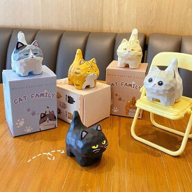 子猫の置物 猫のフィギュア ミニコレクション 子猫の彫刻 猫の像 棚 オフィス 玄関 キャビネット 春祭り デスク用