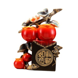 �t�F�X�e�B�o���I�t�B�X�L���r�l�b�g�̂��߂�Persimmon Resin Statue Desktop Blessing Ornament