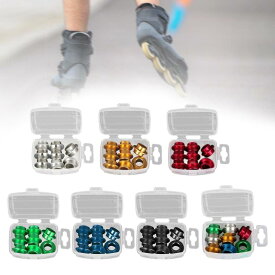 8xインラインスケート車軸ベアリングスペーサーアクセサリーアルミニウム合金スムーズブッシングスペーサーパーツメンズインラインスケートスケートボード用