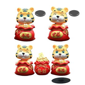 オフィスギフトの装飾のための漫画の虎振る頭く頭のおもちゃ