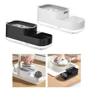 Soap Pump ,Caddy Organizer One Hand, Durable Large Capacity Draining Tray Countertop Organizer �ɓK�p Bathroom