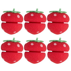 6 �̃X�|���W�{�[�� DIY �w�A�X�^�C�����O�J�[���[ Straberry Roller �ɓK�p Lady