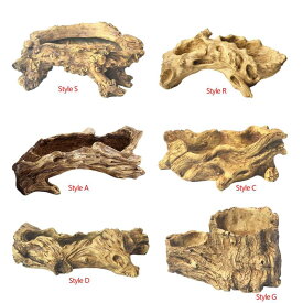人工流木プランター樹脂木の切り株プランター.彫刻容器流木スタイルの植木鉢家庭用