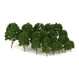 20ピース/個プラスチックダークグリーンツリーストリートアーキテクチャディオルラマススケール1:75-1:200