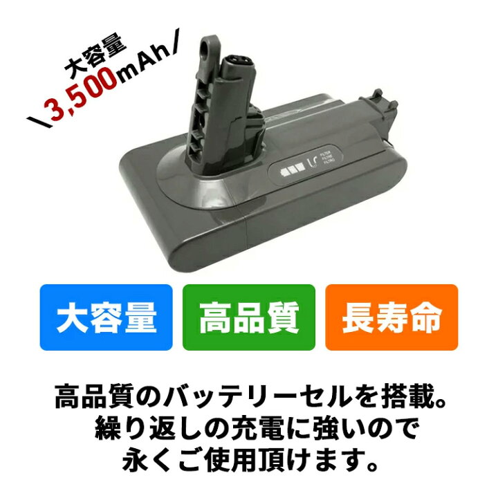楽天市場】iieco ダイソン V10 SV12 対応 互換 バッテリー (ネジ＋ 