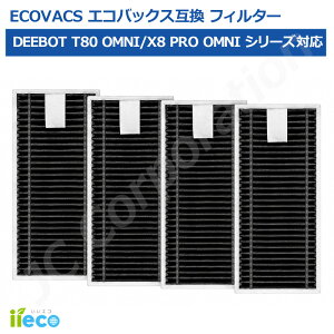 iieco �G�R�o�b�N�X ECOVACS �Ή� �t�B���^�[ DEEBOT T80 OMNI / T80S OMNI / X8 PRO OMNI / X11 OMNI Cyclone �V���[�Y�Ή� ���{�b�g�|���@ ���Օi �݊��i �\�� �����p J38-RU-60
