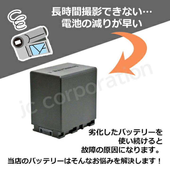楽天市場】ビクター(JVC) BN-VG129 / BN-VG138 互換バッテリー (VG107 