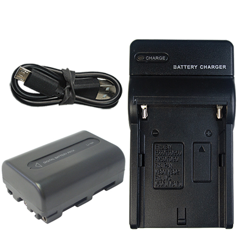 充電器セット ソニー SONY  NP-FM30   NP-FM50   NP-QM50 互換バッテリー ＋ 充電器（USB）