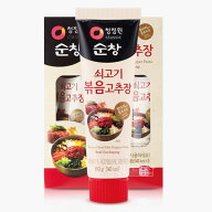 [清浄園] スンチャン 牛肉入り炒めコチュジャン/60g チューブ味付け キャンプ用　牛そぼろ入り
