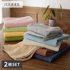【まとめ買い最大10%OFF】バスタオル セット 同色2枚セット バラエティカラー バスタオル まとめ買い 2枚セット 2枚組 2P 無地 ホテルタイプ 綿100％ 来客用 新生活 ファミリー nissen ニッセン
