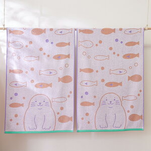 バスタオル 無撚糸アザラシ バスタオル 同色2枚セットタオル かわいい 2枚セット 綿100 あざらし アザラシ 無撚糸 まとめ買い 60×120cm タオル 保育園 プール 水遊び 夏 お風呂 nissen ニッセン