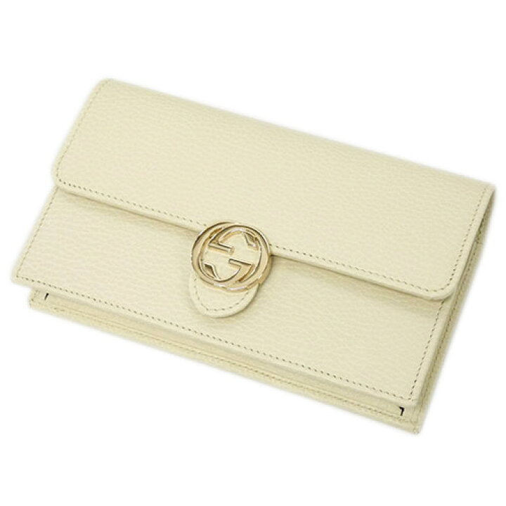 美品】GUCCI チェーンウォレット 型番615523 ベージュ 正規品