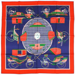 Vi GX XJ[t H003156S08 HERMES \h J cC VN100 90CMS LES VOITURES A TRANSFORMATION oCIbg/IW/O[