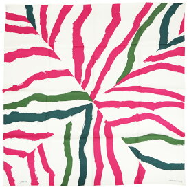 新品 エルメス スカーフ H003102S07 HERMES ソルド カレ ツイル シルク100％ 90CMS ROSACE DE JANOS BER ホワイト/フューシャ/グリーン 31738