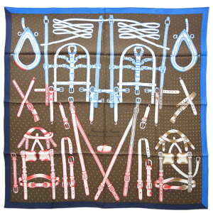 新品 エルメス スカーフ H003279S05 HERMES ソルド カレ ツイル シルク100% 90CMS HERNAIS DE TIMON ブロンズ/ブルー 03701