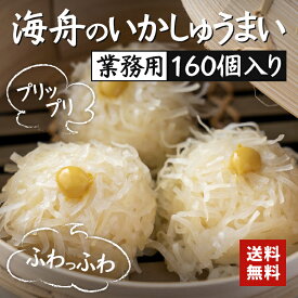 【送料無料】■業務用■　簡易包装　いかしゅうまい　160個入り　20個×8P　真空冷凍　しゅうまい1個あたり65円