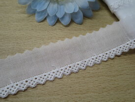 綿レース　白　1838　（巾約2．2cm）