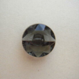 【1個】ダイヤカットボタン　002　黒（クリアブラック）　13ミリ　1個
