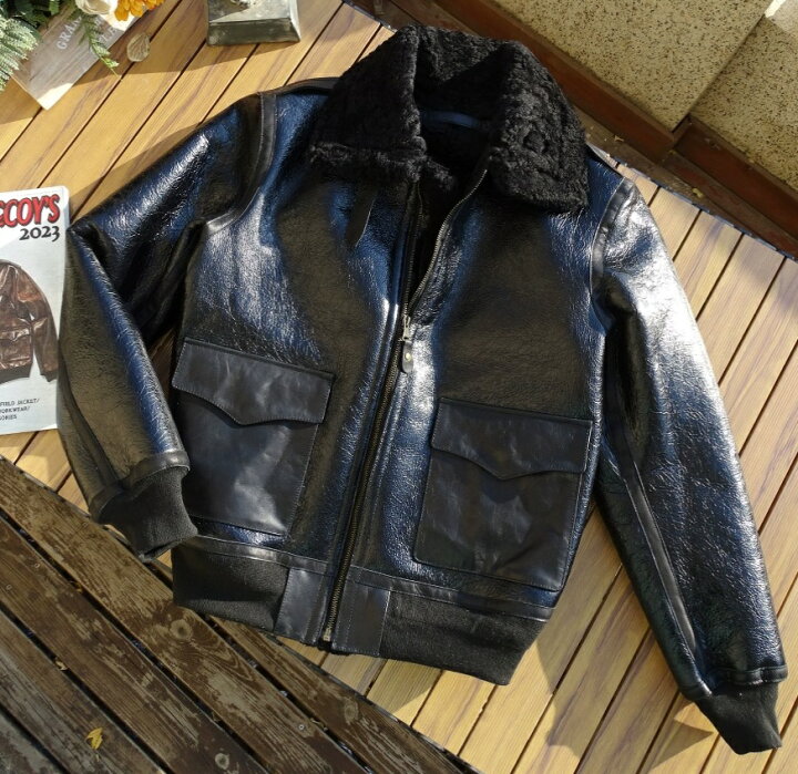 楽天市場】A2フライトジャケット ムートン コート 羊革 毛皮一体 馬革 