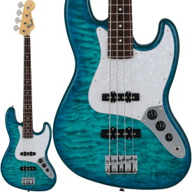 Fender Made in Japan 2024 Collection Hybrid II Jazz Bass Quilt Maple Top (Aquamarine)
