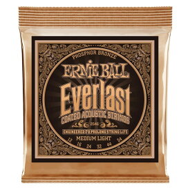 ERNIE BALL 【夏のボーナスセール】 Everlast Coated Phosphor Bronze Acoustic Strings (#2546 Everlast Coated MEDIUM LIGHT)