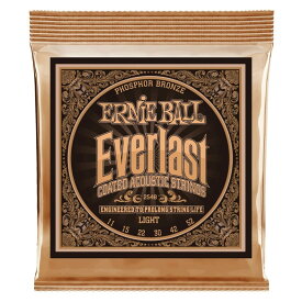 ERNIE BALL 【PREMIUM OUTLET SALE】 Everlast Coated Phosphor Bronze Acoustic Strings (#2548 Everlast Coated LIGHT)