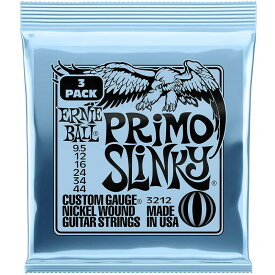 あす楽 ERNIE BALL Primo Slinky Nickel Wound Electric Guitar Strings 3 Pack #3212