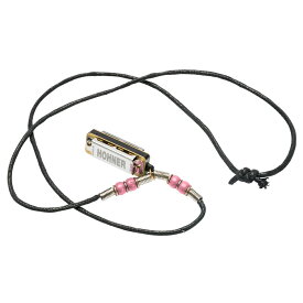 Hohner Mini Harmonica Necklace (Pink)