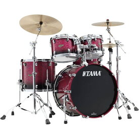 TAMA Starclassic Walnut/Birch 4pc Drum Kit - Molten Dark Raspberry Fade [WBS42S-MDR]