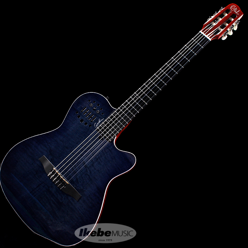 ゴダン エレクトリックアコースティックギター エレガット 2021年製 クラシック Godin ACS Synth Acces Blue Denim 人気スポー新作 Flame 特価