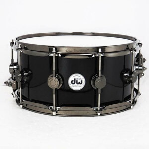 DR546514SSN302 [Collector's Hybrid Shell PurpleCore Maple Snare Drum 14×6.5 / Piano Black / Black Nickel Harare] dw (�V�i)