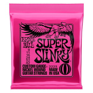 zB Super Slinky Nickel Wound Electric Guitar Strings 09-42 #2223 ERNIE BALL (Vi)