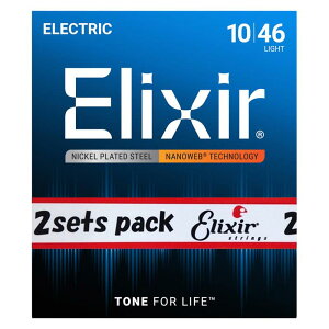 Electric Nickel Plated Steel with NANOWEB Coating 2SET PACK #12052 (Light/10-46) ELIXIR (Vi)